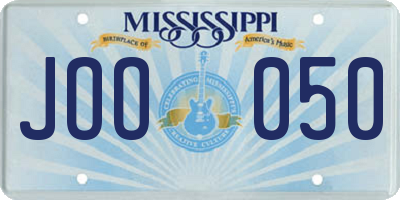 MS license plate JOO050