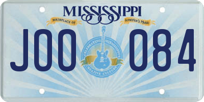 MS license plate JOO084