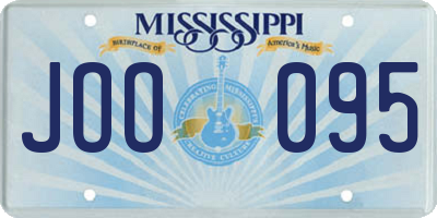 MS license plate JOO095