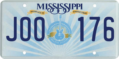 MS license plate JOO176