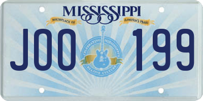 MS license plate JOO199
