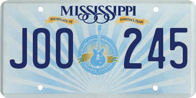 MS license plate JOO245