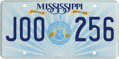 MS license plate JOO256