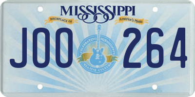 MS license plate JOO264