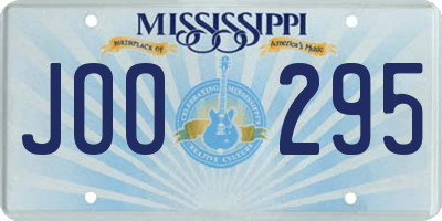 MS license plate JOO295