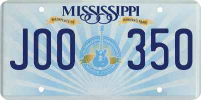 MS license plate JOO350