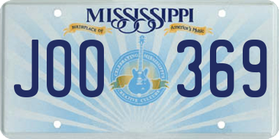 MS license plate JOO369