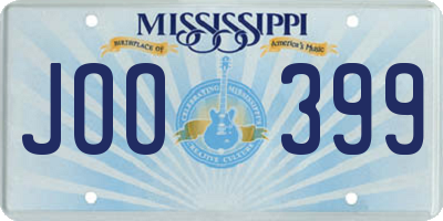 MS license plate JOO399