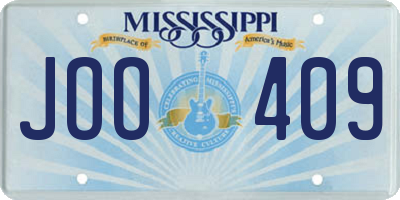 MS license plate JOO409
