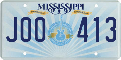 MS license plate JOO413