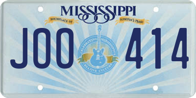 MS license plate JOO414