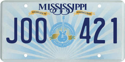 MS license plate JOO421