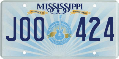 MS license plate JOO424