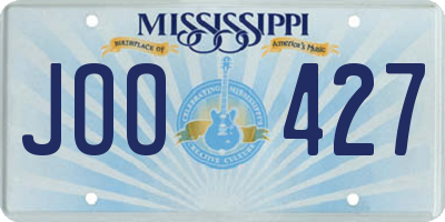 MS license plate JOO427