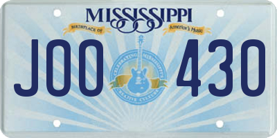 MS license plate JOO430