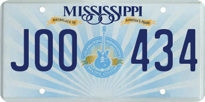 MS license plate JOO434