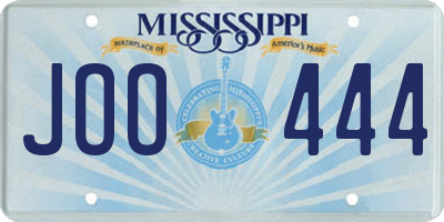 MS license plate JOO444