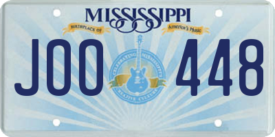MS license plate JOO448