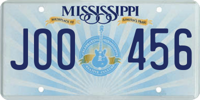 MS license plate JOO456