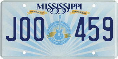 MS license plate JOO459