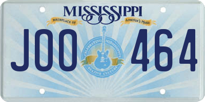 MS license plate JOO464