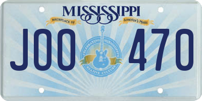 MS license plate JOO470