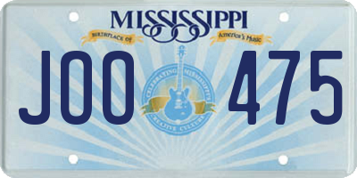 MS license plate JOO475