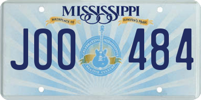 MS license plate JOO484