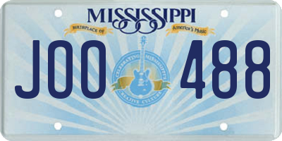 MS license plate JOO488