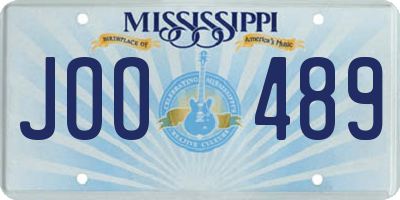 MS license plate JOO489