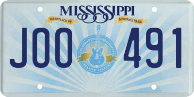 MS license plate JOO491