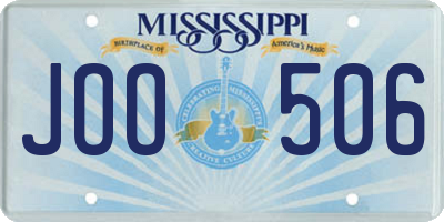 MS license plate JOO506