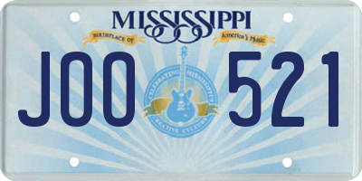 MS license plate JOO521