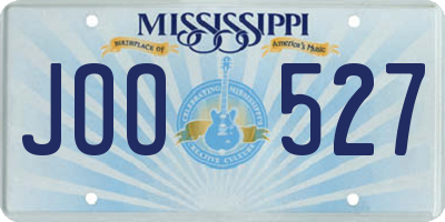 MS license plate JOO527