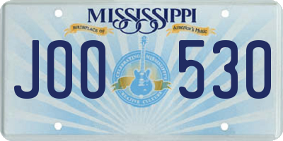 MS license plate JOO530