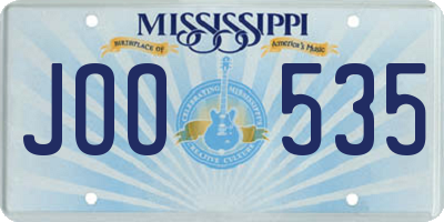 MS license plate JOO535