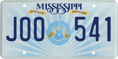 MS license plate JOO541