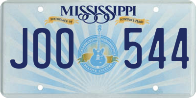 MS license plate JOO544