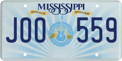 MS license plate JOO559