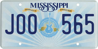 MS license plate JOO565