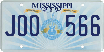 MS license plate JOO566