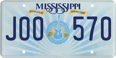 MS license plate JOO570
