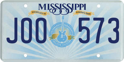 MS license plate JOO573