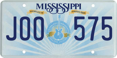 MS license plate JOO575