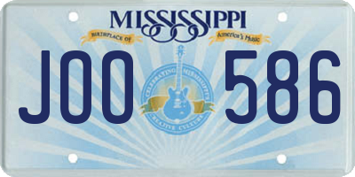 MS license plate JOO586