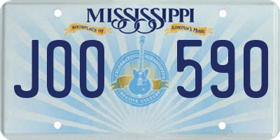 MS license plate JOO590