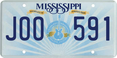 MS license plate JOO591