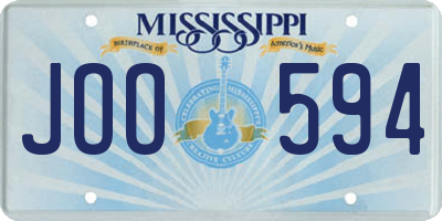 MS license plate JOO594