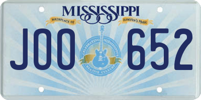 MS license plate JOO652