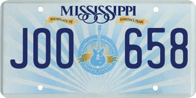 MS license plate JOO658